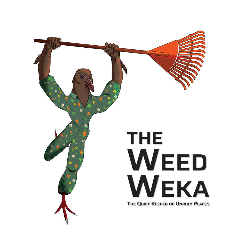 Illustrated Logo of Weed Weka Character